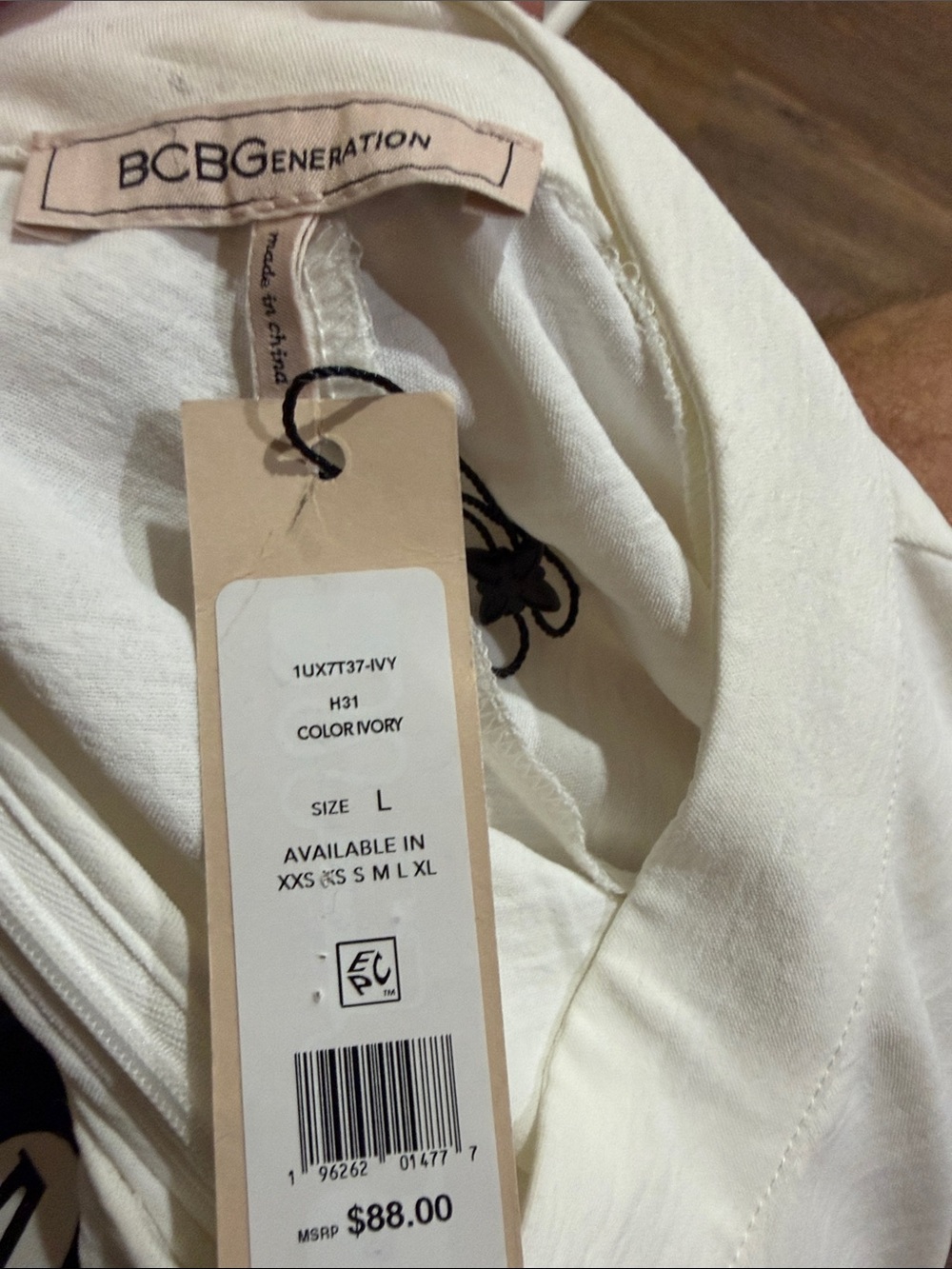 BCBGeneration Ivory Tie-Front Blouse - Picture 7 of 9